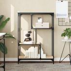 vidaXL Boekenrek 81x36x115 cm bewerkt hout en staal sonoma, Verzenden, 100 tot 150 cm, Nieuw, 50 tot 100 cm