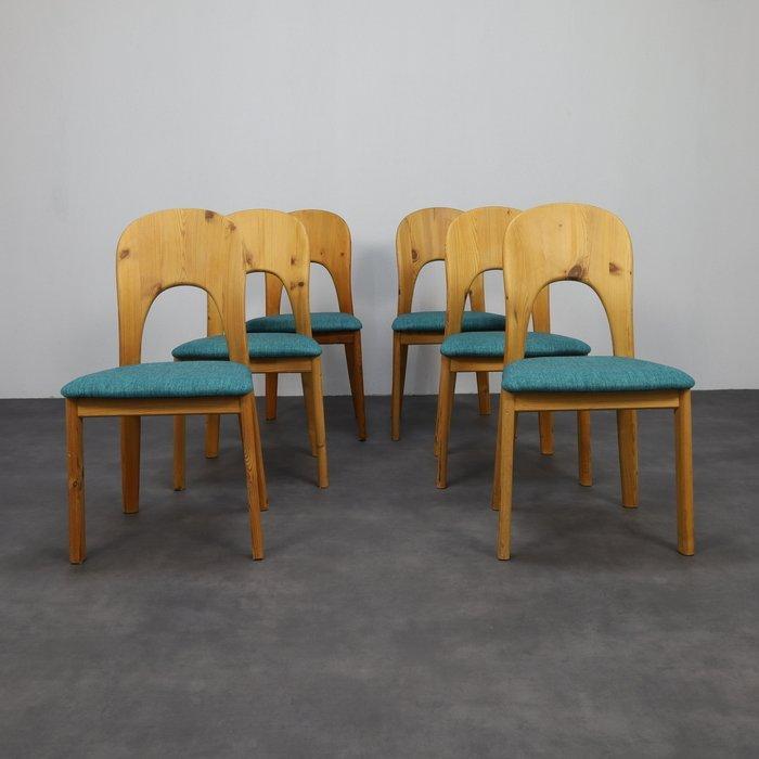 Koefoeds - Niels Koefoed - Stoel (6) - Hout, Textiel, Antiek en Kunst, Antiek | Meubels | Stoelen en Banken