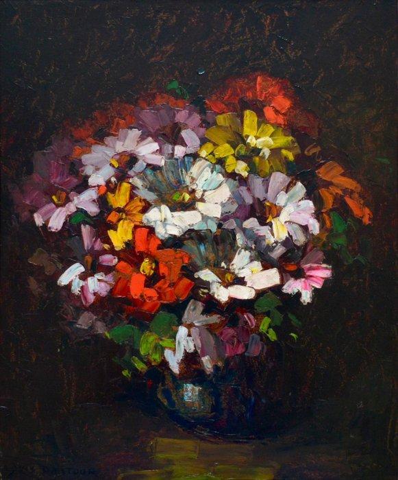 Louis Pastour (1876-1948) - Fleurs - Grande célébration, Antiek en Kunst, Kunst | Schilderijen | Klassiek