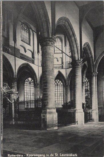 ROTTERDAM - Kooromgang in de St. Laurenskerk, Verzamelen, Ansichtkaarten | Nederland, Verzenden