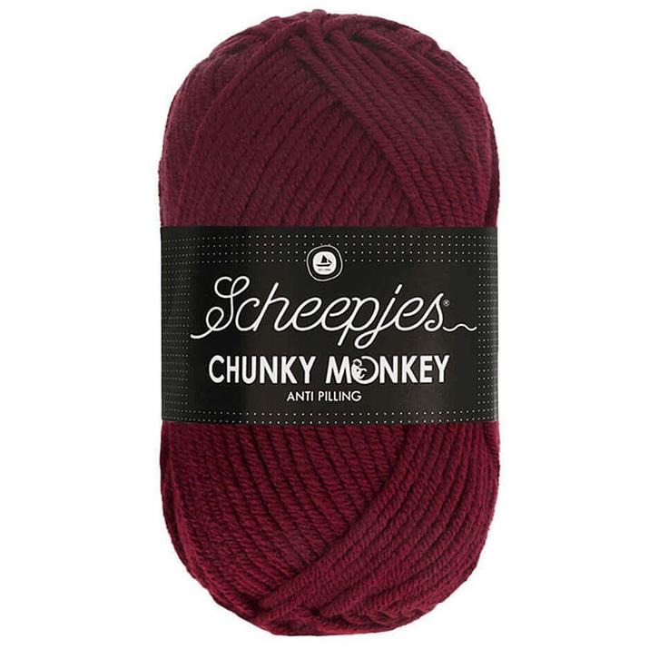 Scheepjes Chunky Monkey - 1035 maroon - Acryl Garen, Hobby en Vrije tijd, Breien en Haken, Ophalen of Verzenden