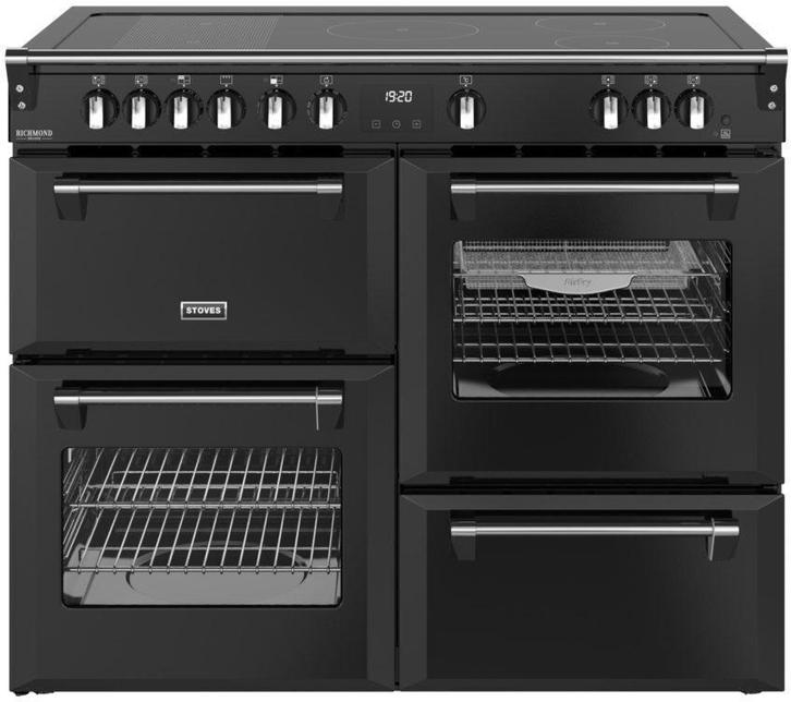 Stoves Richmond 110 Ei DX RTY inductie fornuis - zwart - 110, Witgoed en Apparatuur, Fornuizen, 60 cm of meer, Vrijstaand, 5 kookzones of meer