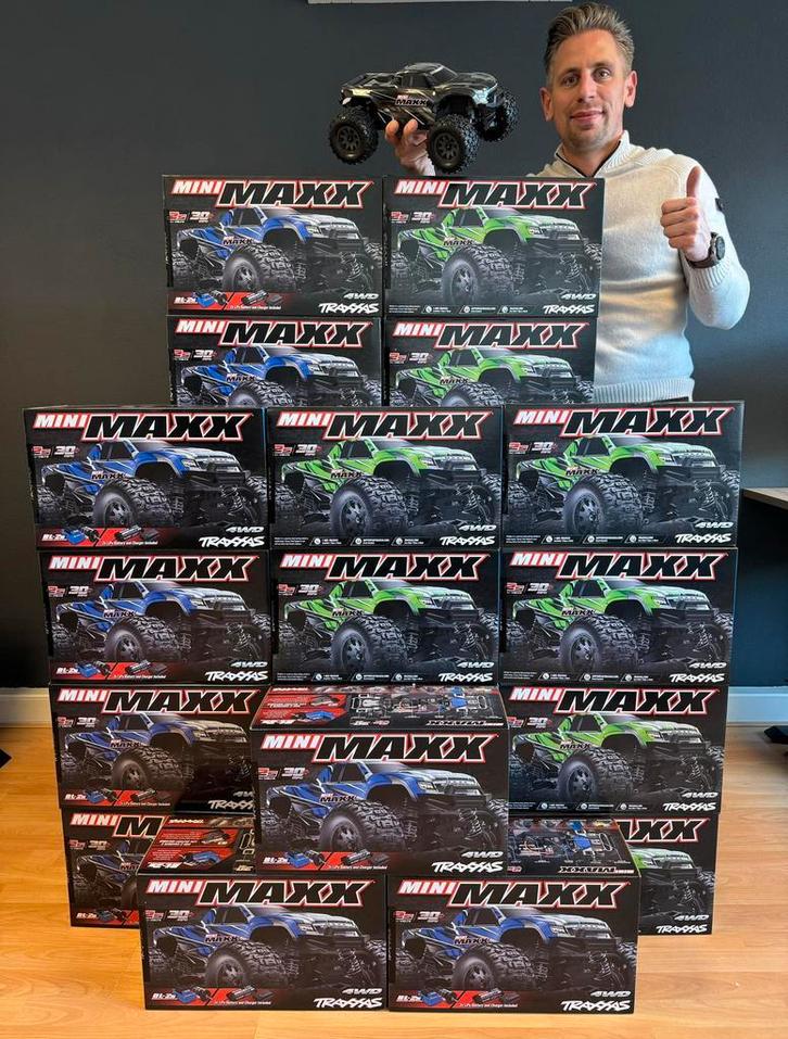 20x Traxxas Mini Maxx BL-2S Monster Truck RTR vanaf €299!, Hobby en Vrije tijd, Modelbouw | Radiografisch | Auto's, Auto offroad