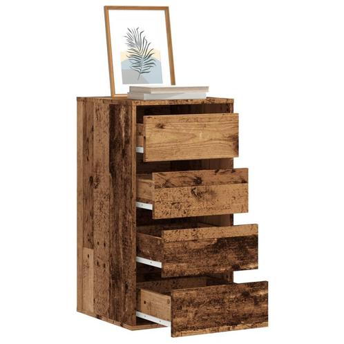 vidaXL Ladekast 40x41x76 cm bewerkt hout oud houtkleurig, Kinderen en Baby's, Kinderkamer | Commodes en Kasten, Nieuw, Verzenden