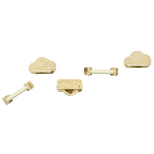 TRUUSK Katten Klimmuur Set 5-delig Met Trap In Schattige Wol, Dieren en Toebehoren, Katten-accessoires, Nieuw, Verzenden