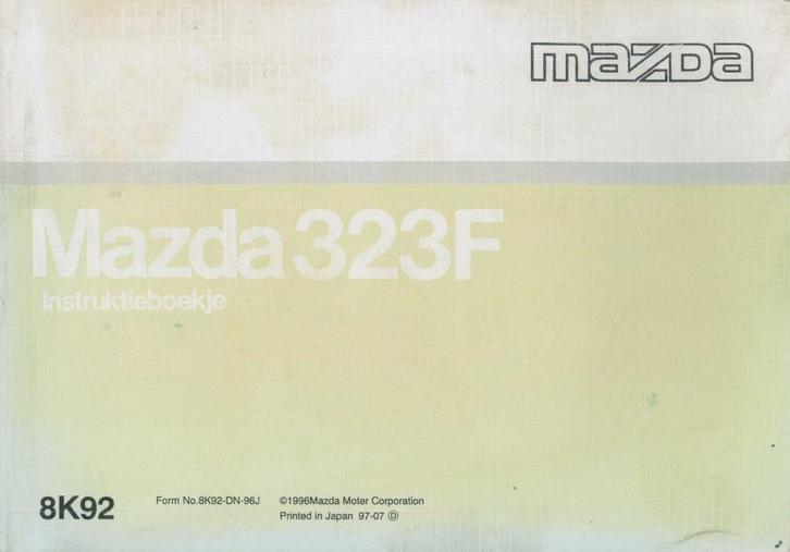 1997 Mazda 323F Instructieboekje Nederlands, Auto diversen, Handleidingen en Instructieboekjes, Verzenden