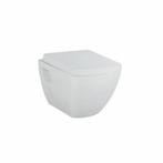 Wandcloset Creavit Design Square met Bidet Keramiek Wit, Doe-het-zelf en Verbouw, Sanitair, Ophalen of Verzenden, Nieuw