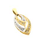 Bicolor gouden hanger met diamant | 0,06 ct. (geelgoud), Sieraden, Tassen en Uiterlijk, Bedels, Ophalen of Verzenden, Gebruikt