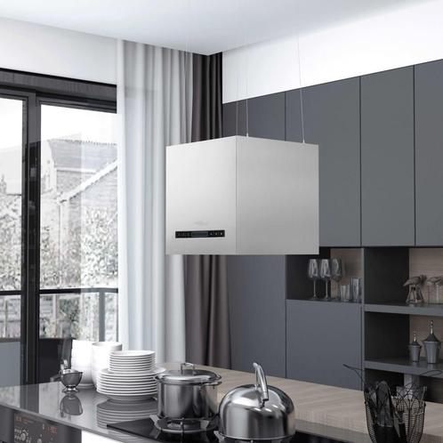 RVS Eiland Afzuigkap LCD - Tweedekansje - Modern Design, Witgoed en Apparatuur, Afzuigkappen, Vrijstaand, Recirculatie, Nieuw