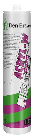 Zwaluw Kit / Den Braven Kit Acryl-W 310 ml Wit, Doe-het-zelf en Verbouw, Isolatie en Afdichting, Ophalen of Verzenden, Nieuw