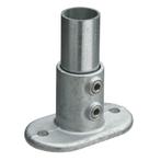 Buiskoppeling Ovale voetplaat Ø 48,3 mm Zink
