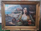 Scuola italiana (XX), firmato A. Lopez - Giovane donna in