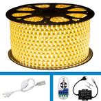 LED Strip Warm wit - 25 meter in een ROL - 220V - 5050 SMD, Ophalen of Verzenden, Nieuw