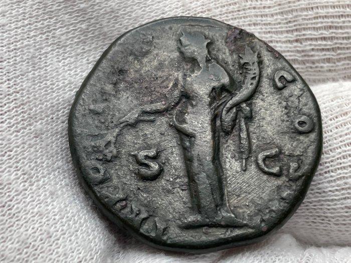Romeinse Rijk. Antoninus Pius (138-161 n.Chr.). Sestertius, Postzegels en Munten, Munten | Europa | Niet-Euromunten