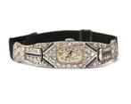 Een Art Deco platina damespolshorloge, Sieraden, Tassen en Uiterlijk, Horloges | Antiek