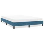 vidaXL Bedframe zonder matras 160x220 cm fluweel donkerblauw, Stof, Verzenden, Blauw, Nieuw
