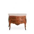 Ladekast - Walnoot, Marmer - Stijl Louis XV