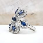 Zonder Minimumprijs - Ring Verguld Saffier - Topaas - 18kt, Nieuw