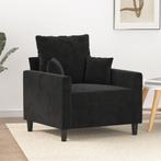 vidaXL Fauteuil 60 cm fluweel zwart, Eenpersoons, Verzenden, Nieuw, Minder dan 150 cm