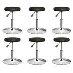 vidaXL Eetkamerstoelen 6 st kunstleer zwart, Huis en Inrichting, Verzenden, Nieuw, Zwart