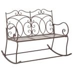 vidaXL Tuinbank 104 cm ijzer antiekbruin, Verzenden, Nieuw, Metaal