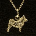 Gouden Zweedse Lappenhond ketting hanger - klein, Verzenden, Nieuw