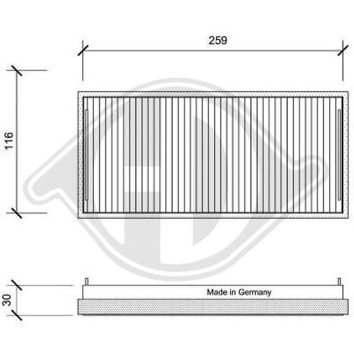 BINNENFILTER VOOR MERCEDES BENZ CL-KL C215 1999-2006, Auto-onderdelen, Filters, Nieuw, Ophalen of Verzenden