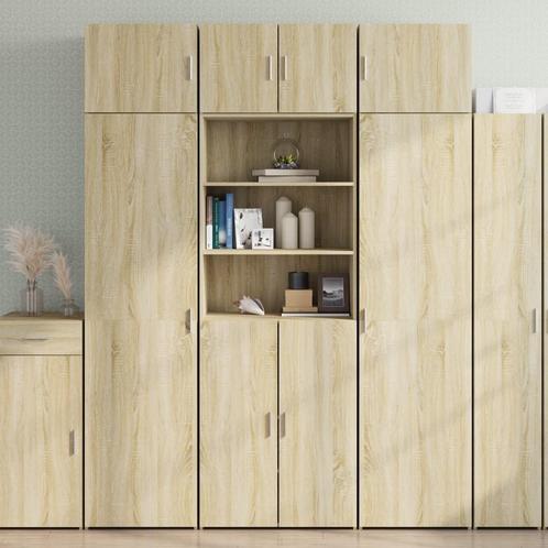 vidaXL buffetkast 70x42,5x185 cm bewerkt hout sonoma, Huis en Inrichting, Kasten | Buffetkasten, 50 tot 75 cm, Nieuw, Overige houtsoorten