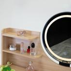 Kaptafel met LED spiegel - make up tafel - 2 lades - hout, Huis en Inrichting, Tafels | Kaptafels, Ophalen of Verzenden, Nieuw