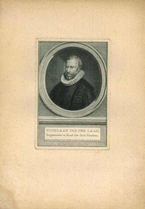 Portrait of Nikolaas van der Laan, Antiek en Kunst, Kunst | Etsen en Gravures