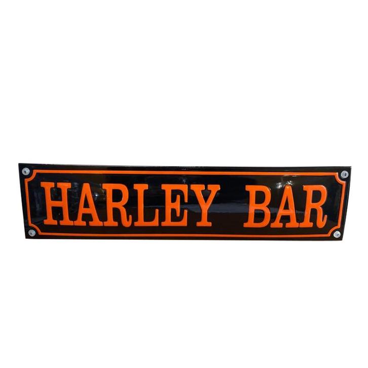 Emaille reclamebord: Harley Bar, Zakelijke goederen, Horeca | Overige, Verzenden