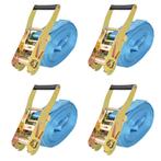 vidaXL Spanbanden 4 ton 8mx50mm blauw 4 st, Doe-het-zelf en Verbouw, Verzenden, Nieuw