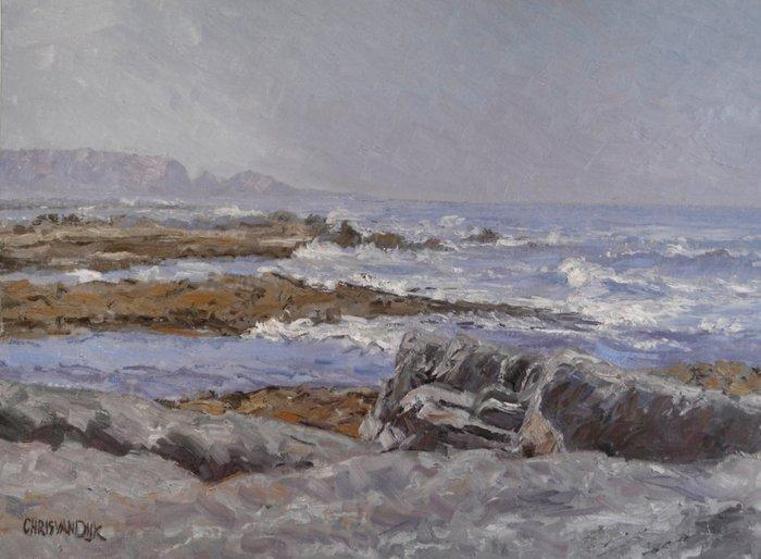 Chris van Dijk (1952) - Impressionist  Fin octobre en, Antiek en Kunst, Kunst | Schilderijen | Klassiek