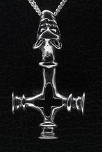 Zilveren Wolven kruis ketting hanger, Verzenden, Nieuw