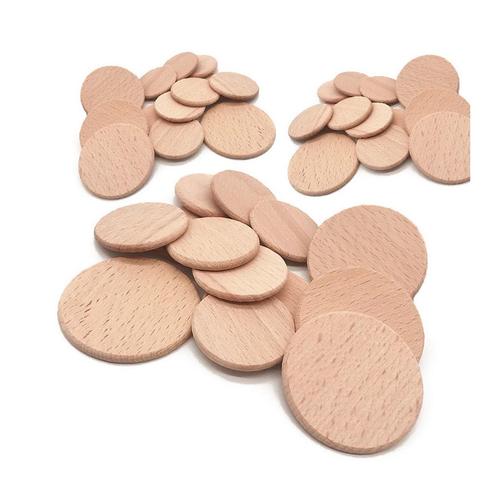 Set van 100 houten schijven (dia: 4 cm, dikte: 7.0 mm, beuk, Doe-het-zelf en Verbouw, Gereedschap | Handgereedschap, Nieuw, Ophalen of Verzenden