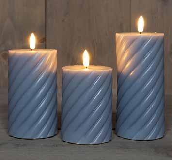 Ledkaars lichtblauw annas collection led buitenkaars 3d, Huis en Inrichting, Woonaccessoires | Kunstplanten en Kunstbloemen, Nieuw