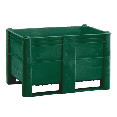 Kunststof Palletbox Groen 1200 x 800 x 760 mm 2 sleden - 520, Doe-het-zelf en Verbouw, Hout en Planken, Nieuw, Verzenden