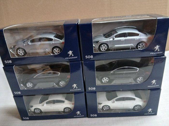 Norev 1:43 - Modelauto (6) - Peugeot 508, Hobby en Vrije tijd, Modelauto's | 1:5 tot 1:12