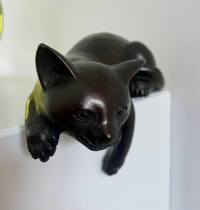 sculptuur, Cat resting - 15 cm - Brons, Antiek en Kunst, Curiosa en Brocante