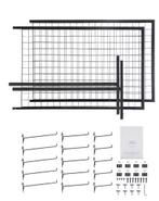 Dubbelzijdige Gridwall Panelen – Displayrek met Haken 2 Stuk, Huis en Inrichting, Verzenden, Nieuw