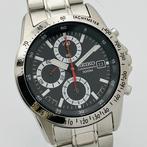 Seiko - Seiko Chronograph Black Rally Dial 100m - Zonder, Sieraden, Tassen en Uiterlijk, Horloges | Antiek