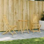 vidaXL 3-delige Bistroset bamboe, Tuin en Terras, Verzenden, Nieuw, Hout