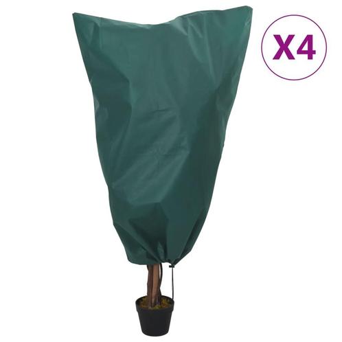 vidaXL Plantenhoezen met trekkoord 4 st 70 g/m² 0,8x1 m, Tuin en Terras, Overige Tuin en Terras, Nieuw, Verzenden