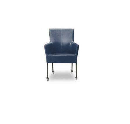 Eetkamerstoel Suske - eetkamerstoelen - Blauw, Huis en Inrichting, Stoelen, Blauw, Nieuw, Leer
