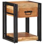 vidaXL Nachtkastje met lade Bruin 40 x 35 x 50 cm Massief, Huis en Inrichting, Minder dan 45 cm, Verzenden, Nieuw, Minder dan 55 cm