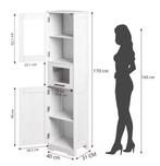 Slanke Hoge Badkamerkast 170 cm – Verstelbare Plank en Lade, Huis en Inrichting, Verzenden, Nieuw