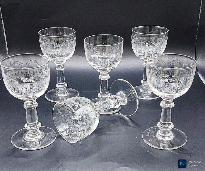 Val Saint Lambert - Portglas (6) - Lothaire - Glas, Antiek en Kunst, Antiek | Glas en Kristal