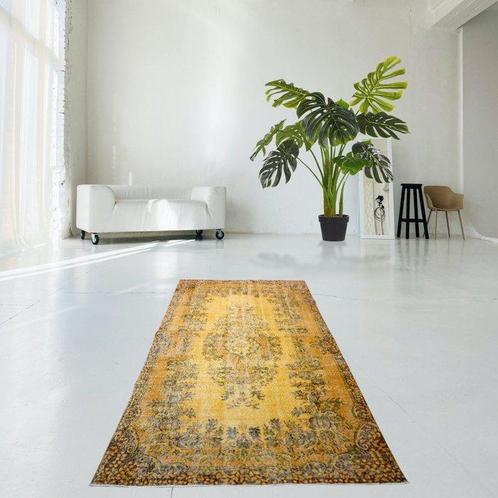 Geel vintage - Vloerkleed - 280 cm - 170 cm - met, Huis en Inrichting, Stoffering | Tapijten en Kleden