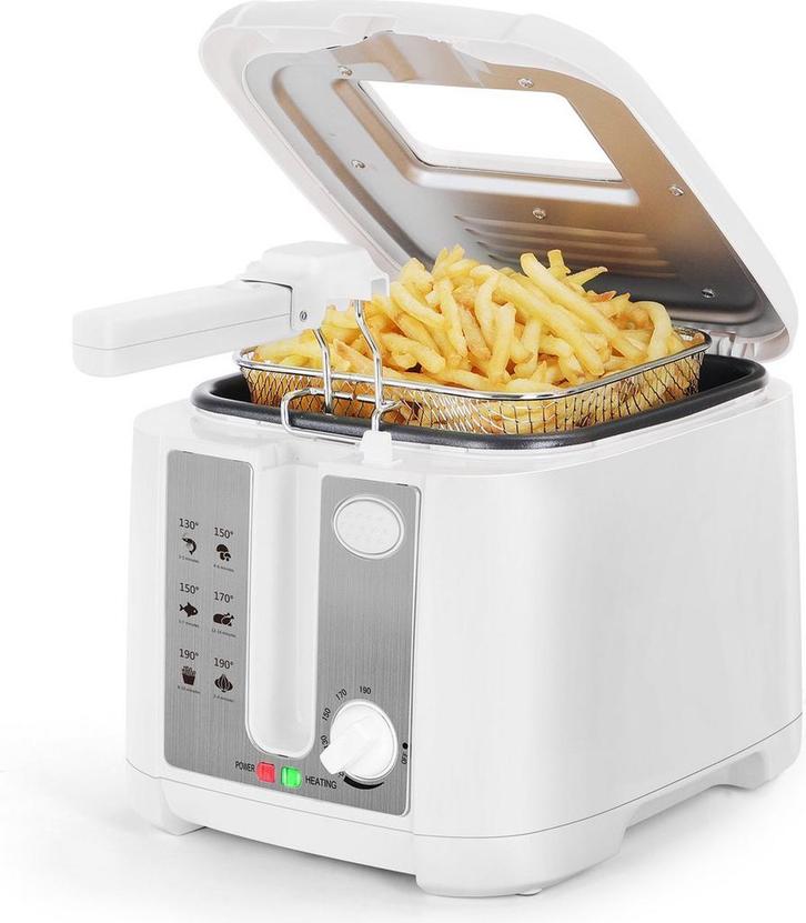 Frituurpan - Friteuse - Geurfilter - 1650W - Wit - 2.5L - Ai, Computers en Software, Printerbenodigdheden, Nieuw, Verzenden