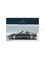 2006 MASERATI GRANSPORT SPYDER INSTRUCTIEBOEKJE DUITS